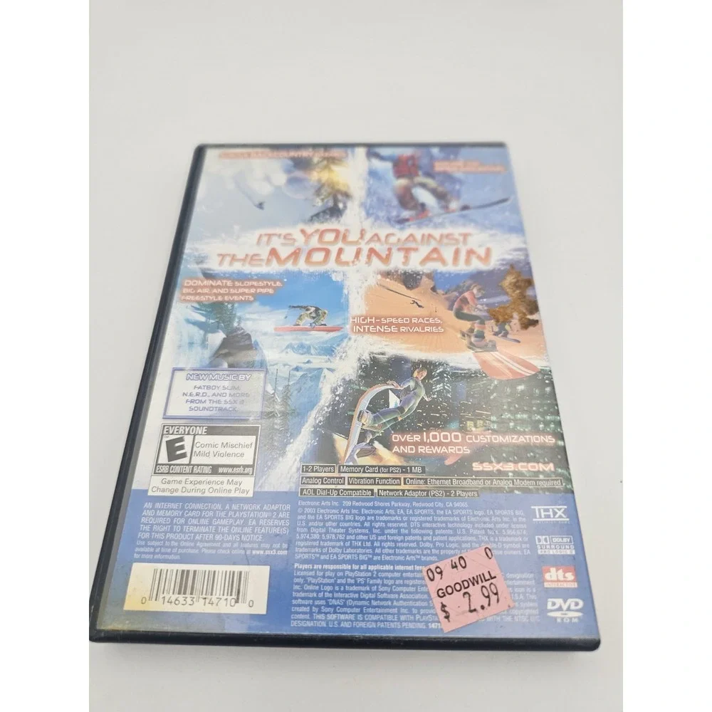SSX 3 PS2 PlayStation 2 Game Missing Manual Tested Working EA BIG